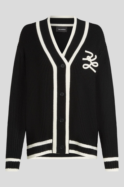 KARDIGÁN KARL LAGERFELD SOUTACHE AUTOGRAPH CARDIGAN - Kép 5