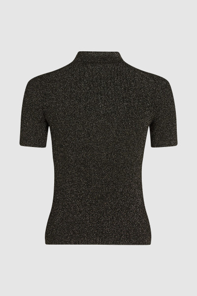 TOP KARL LAGERFELD LUREX KNIT POLO - Fotografia č. 2