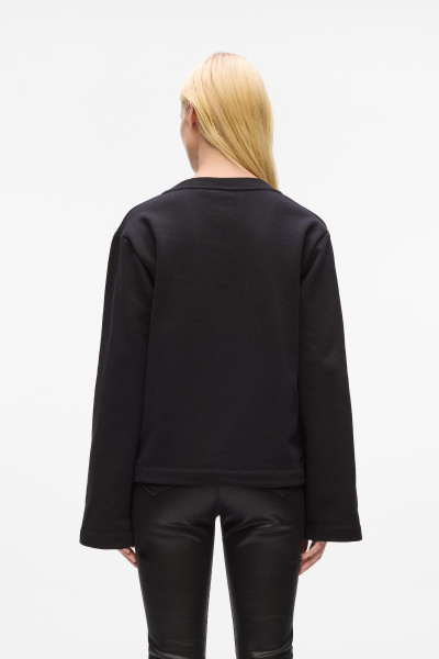 MELEGÍTŐ FELSŐ KARL LAGERFELD KARL SIGNATURE HEM V-NK SWEAT - Kép 3