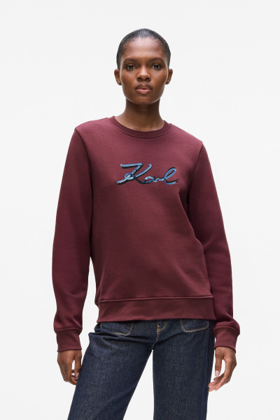 MELEGÍTŐ FELSŐ KARL LAGERFELD SIGNATURE SEQUINS SWEATSHIRT - Kép 1