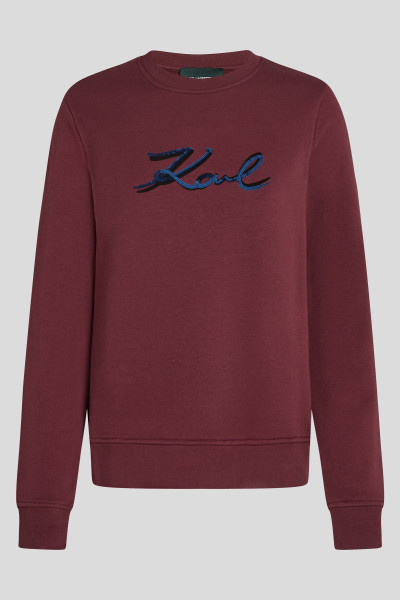 MELEGÍTŐ FELSŐ KARL LAGERFELD SIGNATURE SEQUINS SWEATSHIRT - Kép 5