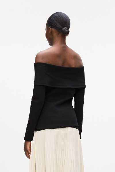 TOP KARL LAGERFELD OFF SHOULDER SWEATSHIRT - Kép 3
