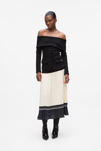 TOP KARL LAGERFELD OFF SHOULDER SWEATSHIRT - Kép 2