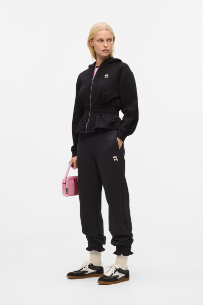 MELEGÍTŐ FELSŐ KARL LAGERFELD IKON PATCH CINCHED ZIP HOODIE - Kép 2