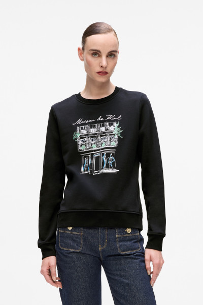 MELEGÍTŐ FELSŐ KARL LAGERFELD PARIS SKETCH STORE SWEATSHIRT - Kép 1