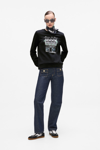 MELEGÍTŐ FELSŐ KARL LAGERFELD PARIS SKETCH STORE SWEATSHIRT - Kép 2