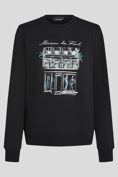 MELEGÍTŐ FELSŐ KARL LAGERFELD PARIS SKETCH STORE SWEATSHIRT - Kép 5