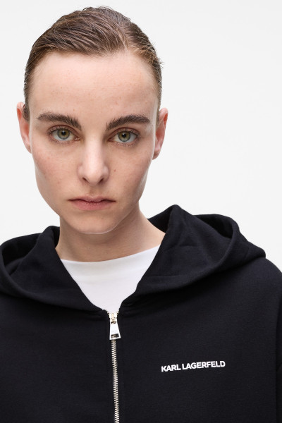 MELEGÍTŐ FELSŐ KARL LAGERFELD SNOW LEO LOGO ZIP HOODIE - Kép 4