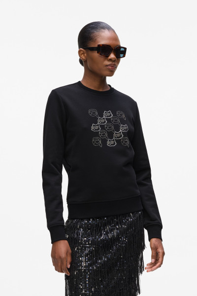 MELEGÍTŐ FELSŐ KARL LAGERFELD IKON SEASONAL RS SWEATSHIRT - Kép 1