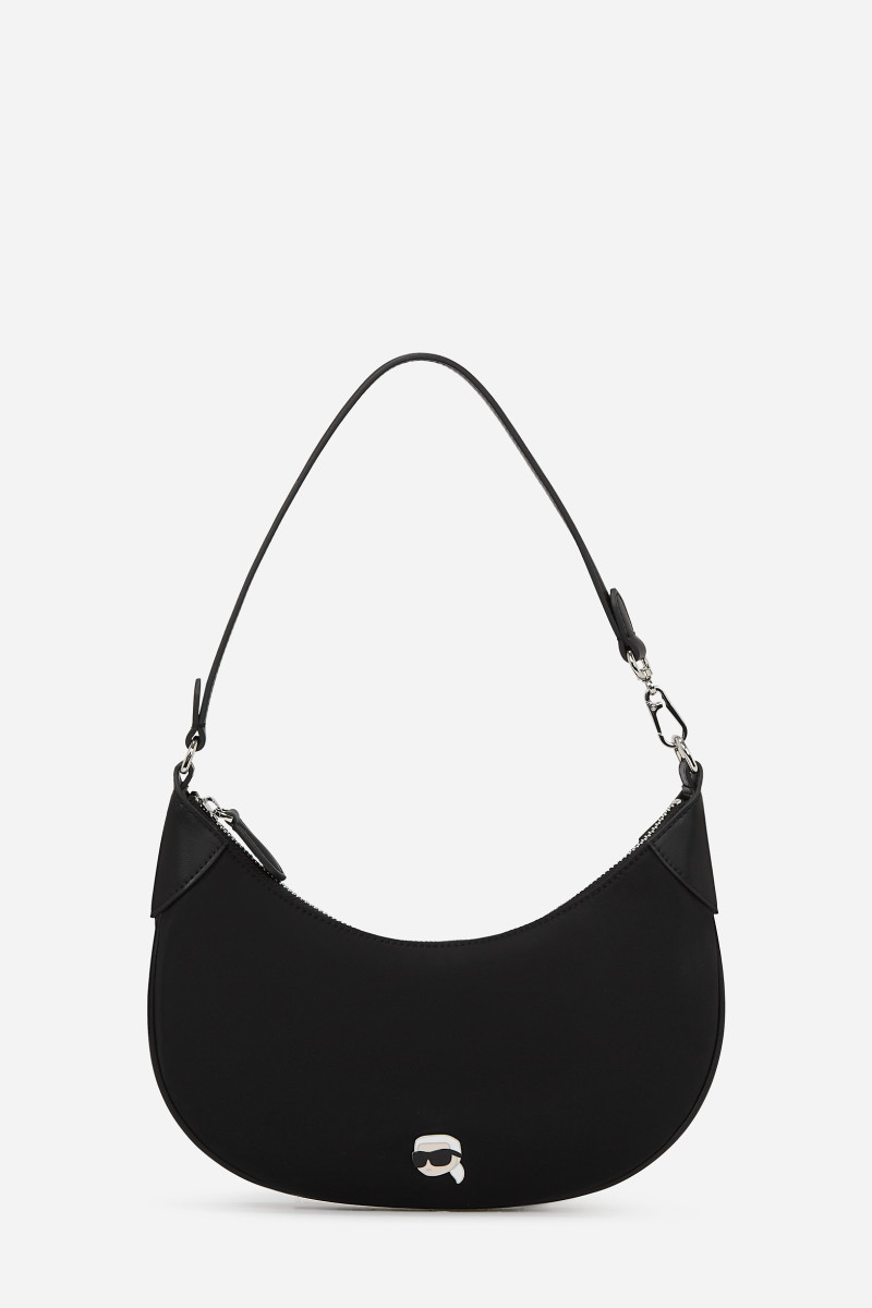 Retikül Karl Lagerfeld Ikon Nylon Halfmoon Shb Black