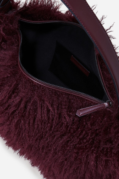 RETIKÜL KARL LAGERFELD K/WEAVE SHOULDERBAG FAUXFUR - Kép 3