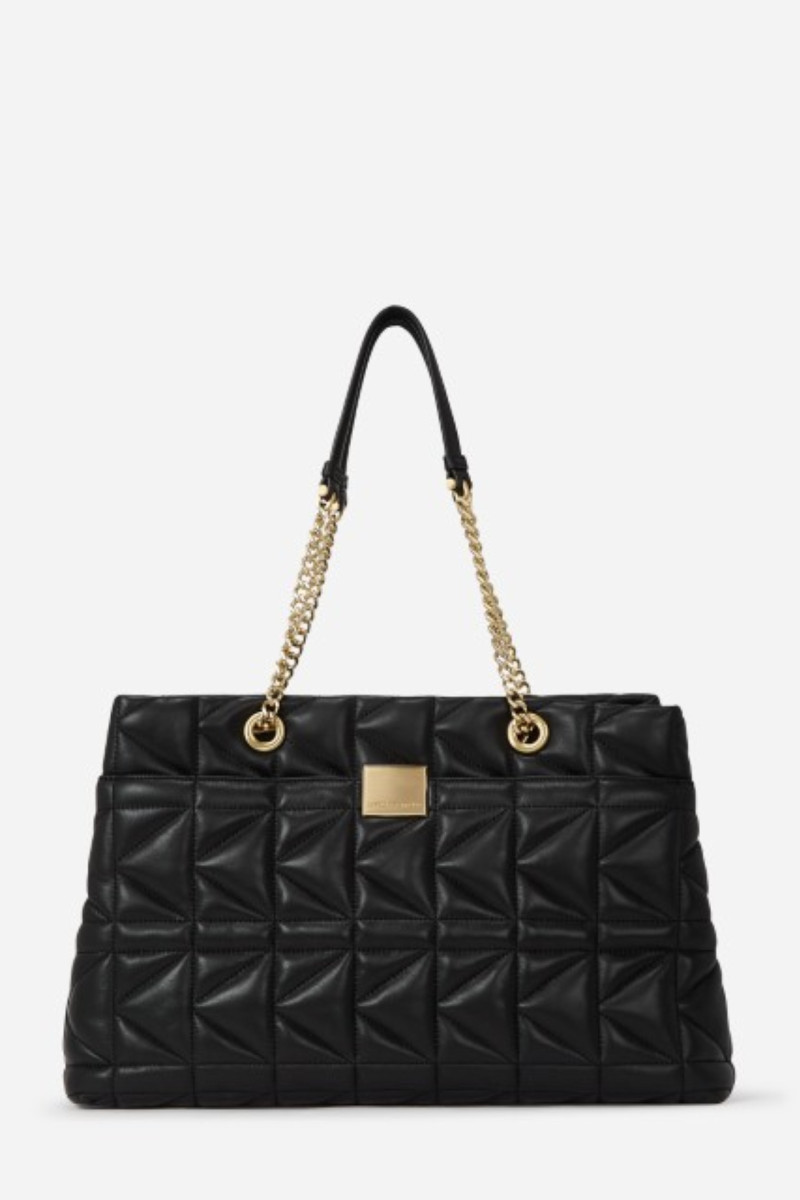 Levně Kabelka karl lagerfeld k/kuilt tote black/gold