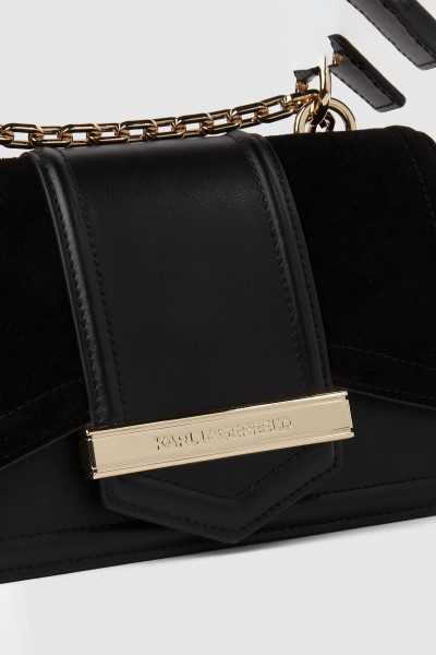 CROSSBODY KARL LAGERFELD K/NOVA SM CROSSBODY SUEDE - Kép 4