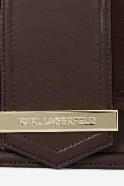 CROSSBODY KARL LAGERFELD K/NOVA SM CROSSBODY SUEDE - Kép 6
