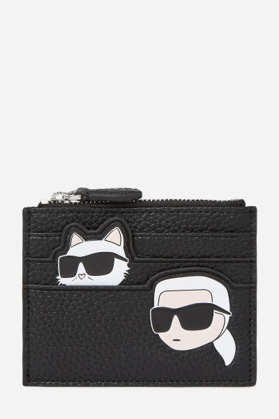 PÚZDRO NA PLATOBNÉ KARTY KARL LAGERFELD IKON PEBBLE KC ZIP CARD HOLDER - Fotografia č. 1