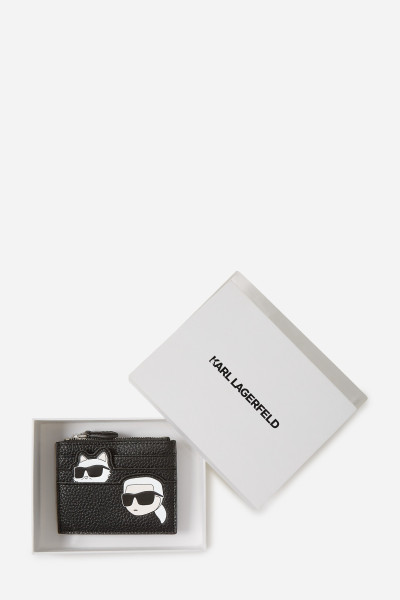 PÚZDRO NA PLATOBNÉ KARTY KARL LAGERFELD IKON PEBBLE KC ZIP CARD HOLDER - Fotografia č. 4