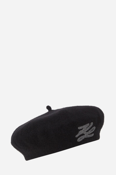 ČEPICE KARL LAGERFELD K/AUTOGRAPH WOOL BERET - Fotografie č. 1