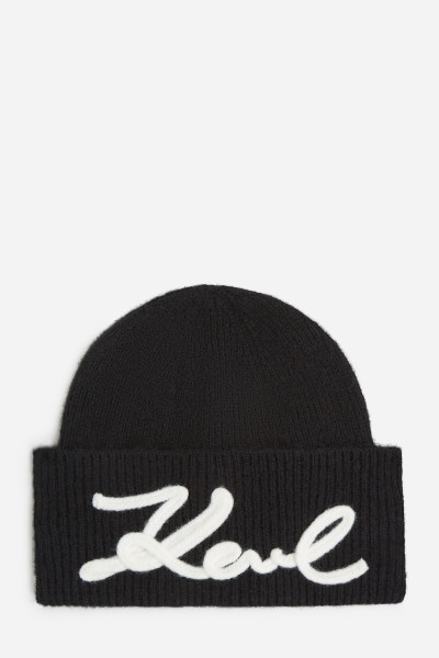 SAPKA KARL LAGERFELD K/SIGNATURE CROCHET BEANIE - Kép 1