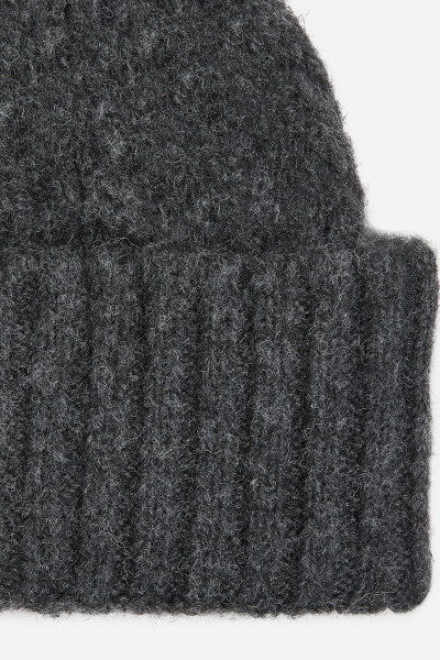 SAPKA KARL LAGERFELD K/ESSENTIAL CABLE KNIT BEANIE - Kép 5