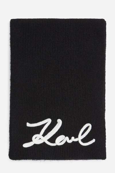 SÁL KARL LAGERFELD K/SIGNATURE CROCHET SCARF - Kép 2