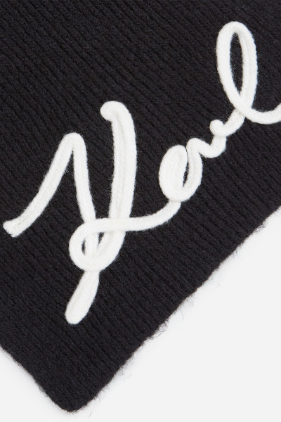 SÁL KARL LAGERFELD K/SIGNATURE CROCHET SCARF - Kép 3