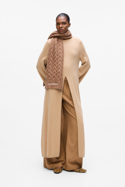 SÁL KARL LAGERFELD K/ESSENTIAL CABLE KNIT SCARF - Kép 3