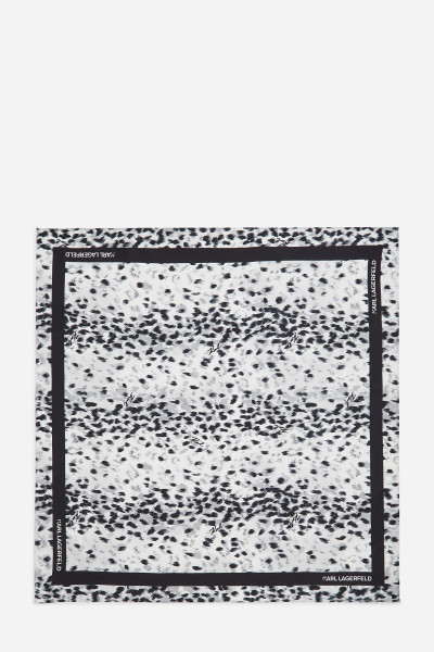 SÁL KARL LAGERFELD K/SIGNATURE LEOPARD SILK SCARF - Kép 2