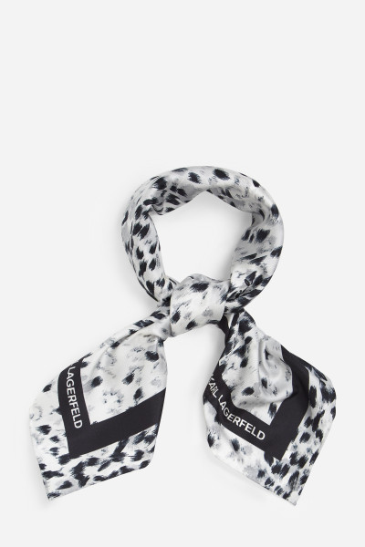SÁL KARL LAGERFELD K/SIGNATURE LEOPARD SILK SCARF - Kép 1