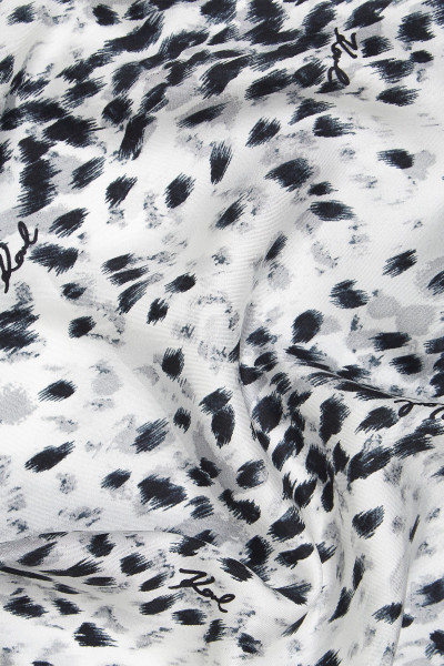 SÁL KARL LAGERFELD K/SIGNATURE LEOPARD SILK SCARF - Kép 3