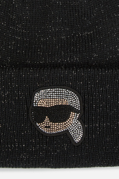 SAPKA KARL LAGERFELD IKON RH LUREX BEANIE - Kép 4