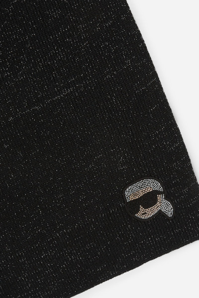 SÁL KARL LAGERFELD IKON RHINESTONE LUREX SCARF - Kép 5