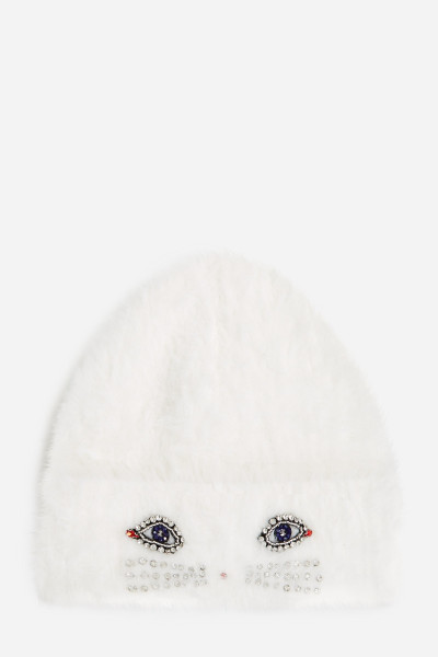 ČAPICA KARL LAGERFELD IKON CHOUP FLUFFY KNIT BEANIE - Fotografia č. 1