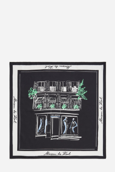 SÁL KARL LAGERFELD K/SKETCH SILK SCARF - Kép 2