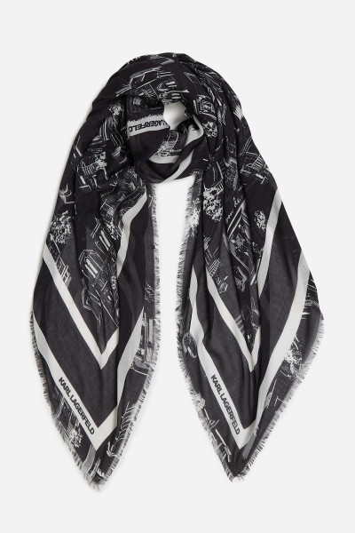 ŠÁTEK KARL LAGERFELD K/SKETCH MODAL SCARF - Fotografie č. 1