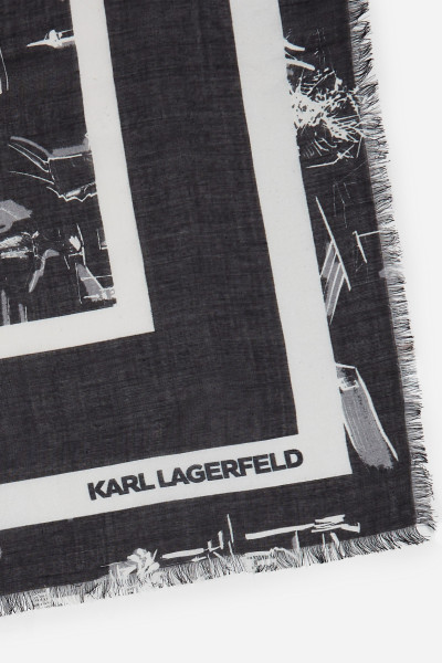 ŠÁTEK KARL LAGERFELD K/SKETCH MODAL SCARF - Fotografie č. 4