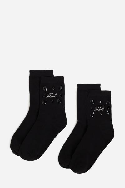 ZOKNI KARL LAGERFELD K/SIGNATURE GEM SOCKS 2P - Kép 1