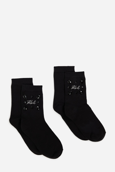ZOKNI KARL LAGERFELD K/SIGNATURE GEM SOCKS 2P - Kép 2