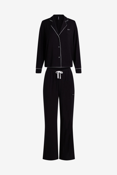 PYŽAMO KARL LAGERFELD SIGNATURE JERSEY LONG PJ SET - Fotografia č. 5