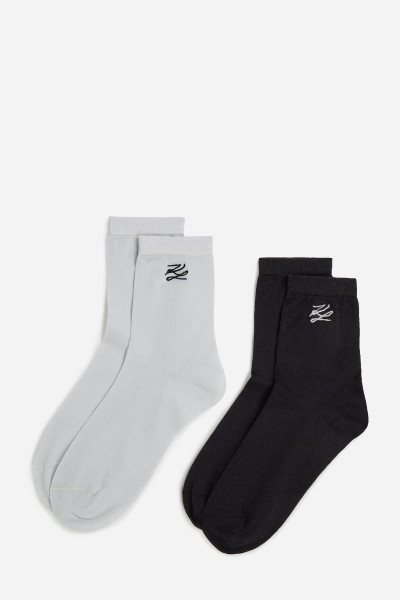ZOKNI KARL LAGERFELD AUTOGRAPH LUREX 2 SOCKS 2P - Kép 1