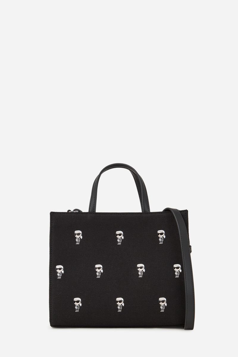 Levně Kabelka karl lagerfeld ikon aop sm square tote black