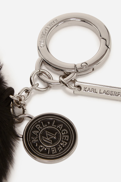 KĽÚČENKA KARL LAGERFELD K/CIRCLE FAUX FUR KEYCHAIN - Fotografia č. 3