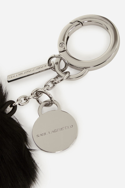 KĽÚČENKA KARL LAGERFELD K/CIRCLE FAUX FUR KEYCHAIN - Fotografia č. 4
