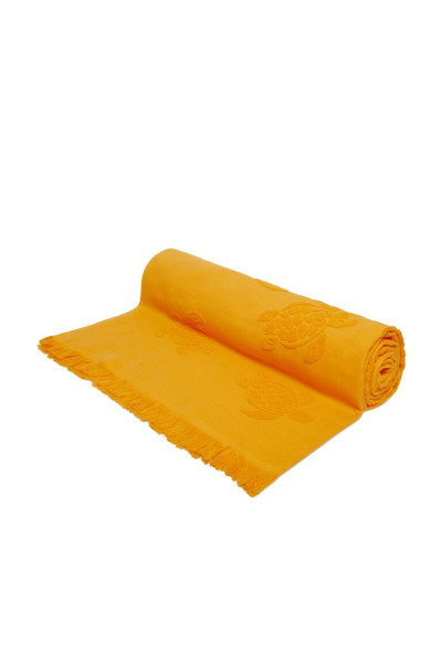 TÖRÜLKÖZŐ VILEBREQUIN BEACH TOWEL IN ORGANIC COTTON TURTLES JACQUARD - Kép 4