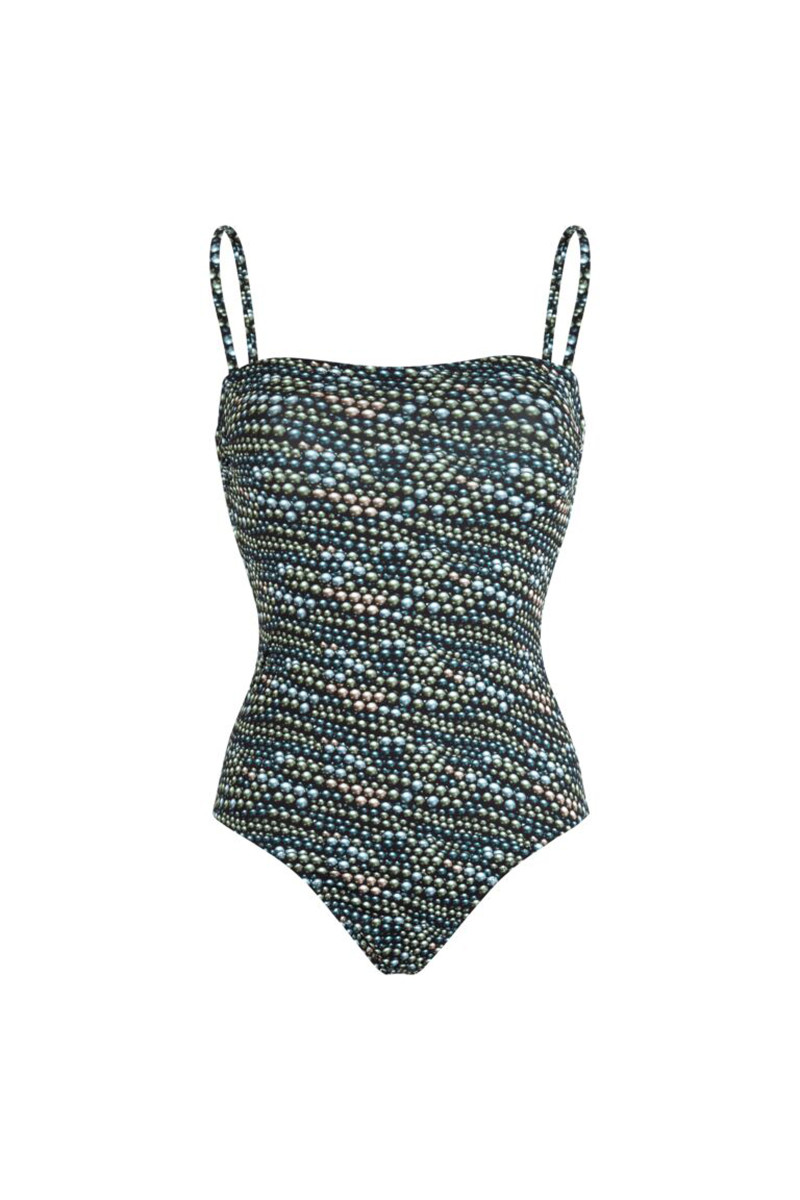 Plavky Vilebrequin Women Bustier One-Piece Swimsuit Pearl Noir