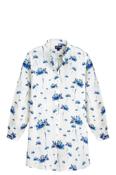 RUHA VILEBREQUIN WOMEN LINEN SHIRT DRESS HERBIER - Kép 3