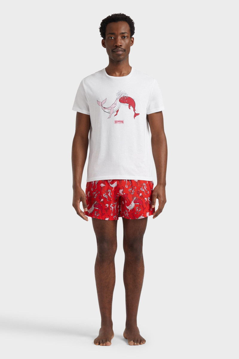 Tričko Vilebrequin Whales Love Tee Shirt Blanc