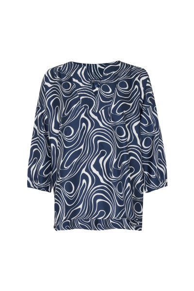 BLÚZ VILEBREQUIN TWILL DE SOIE IMPRIME WAVES - Kép 1