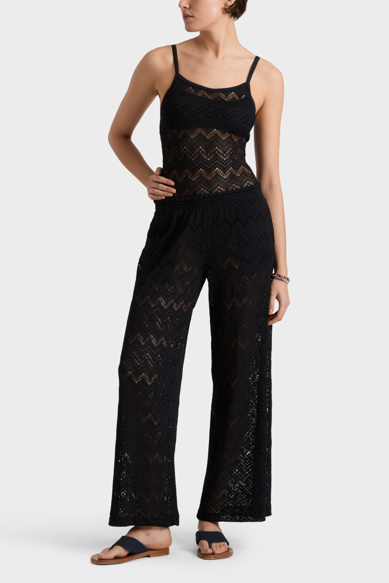 Nohavice Vilebrequin Crochet Jersey Stretch Noir