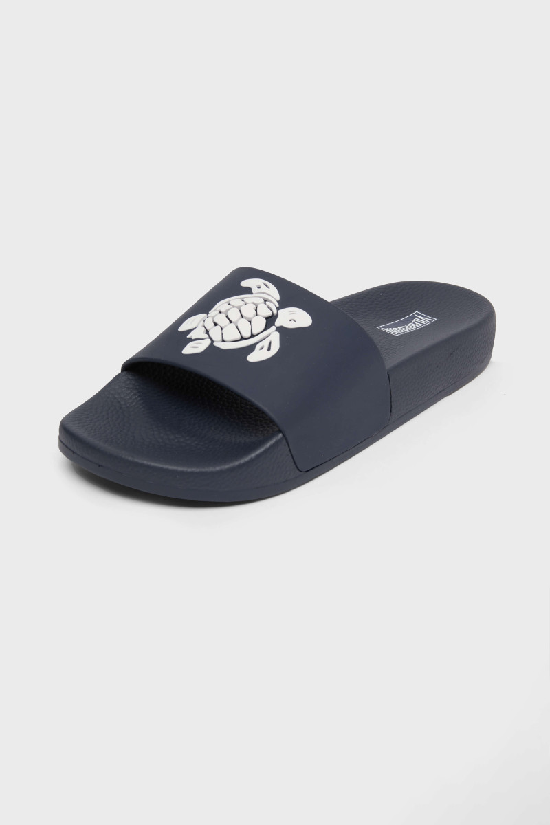 Šľapky Vilebrequin Turtle Beach Slide Bleu Marine