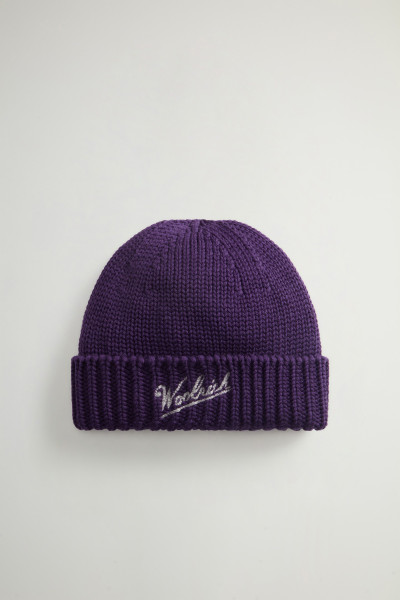 ČAPICA WOOLRICH MERINO WOOL LOGO BEANIE - Fotografia č. 1
